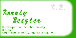 karoly metzler business card